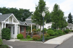 Neighborhood of independent living community for seniors in Tacoma, WA.