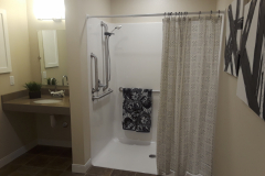 Long Term Skilled Nursing Care Facility Unit Room with Bathroom