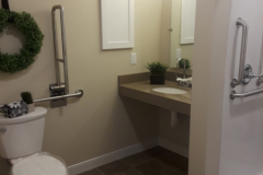 Long Term Skilled Nursing Care Facility Unit Room with Bathroom and Vanity