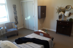 Long Term Skilled Nursing Care Facility Unit Room with Mirror