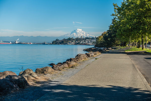 view of Mt. Rainier from Ruston Way