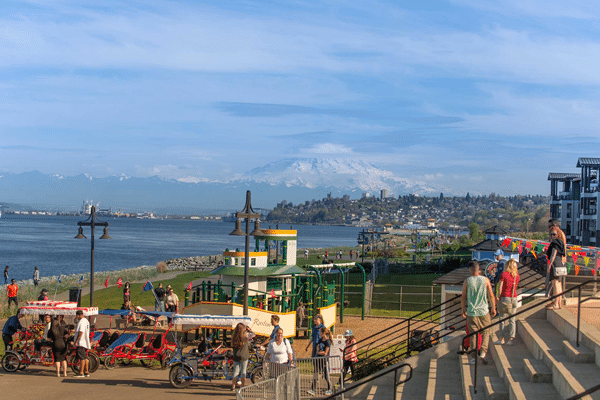 Point Riuston with Mt. Rainier in the background