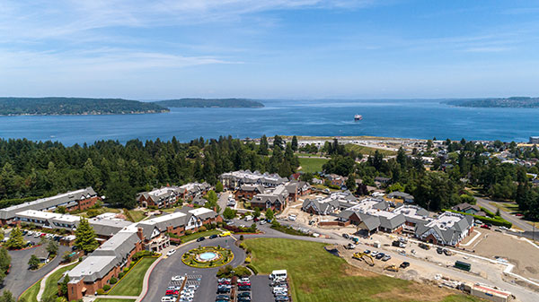 areal photo of New Care Center and Bristol View Apartments