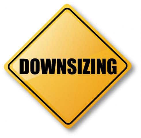 Downsizing sign