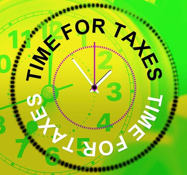 Time for Taxes clock illustration