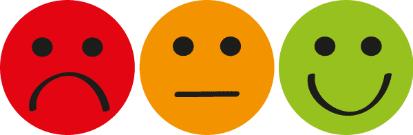 sad and happy faces