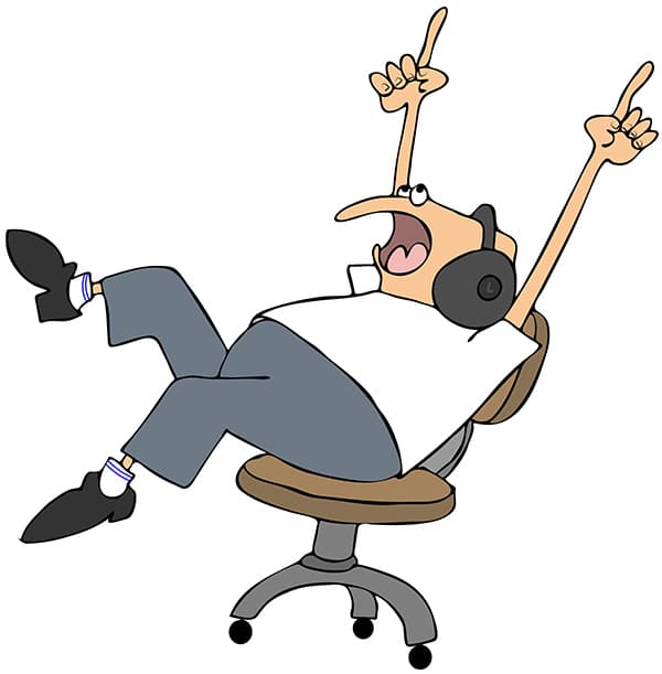 illustration of man wearing headphones