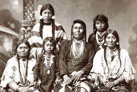 old photo of native american family