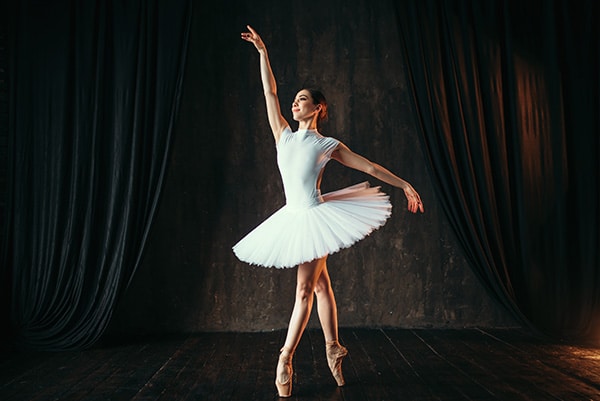 female ballet dancer posing