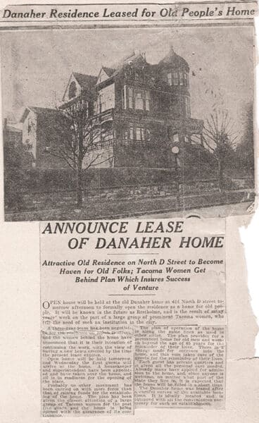 Lease of Danaher Home news article April 26-1923