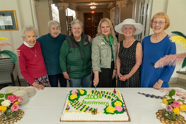 group photo during spring tea event