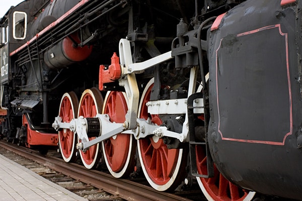 close up of train