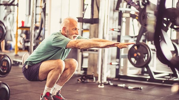 senior man exercising
