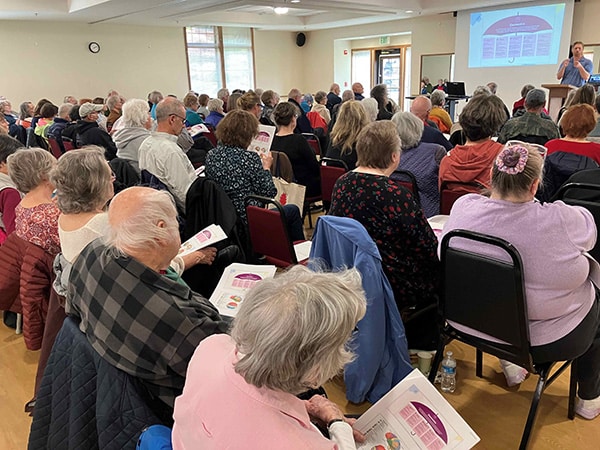 people attending a dementia class
