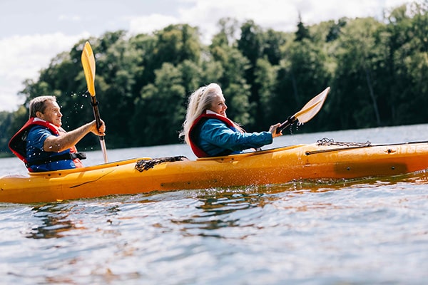 Senior Couple Kayaking